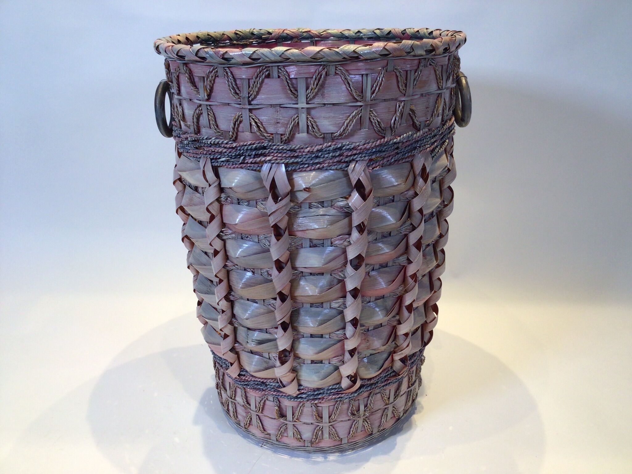 Colorful rattan basket