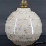 Modernist Art Deco ball lamp in carved marble, France, Circa 1930