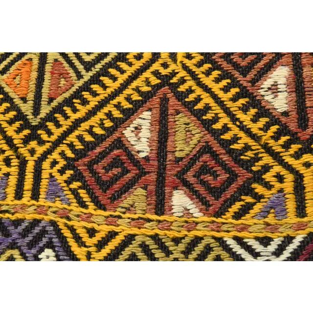 Vintage Turkish Oushak Handmade Wool & Cotton Yellow Area Rug 155x223