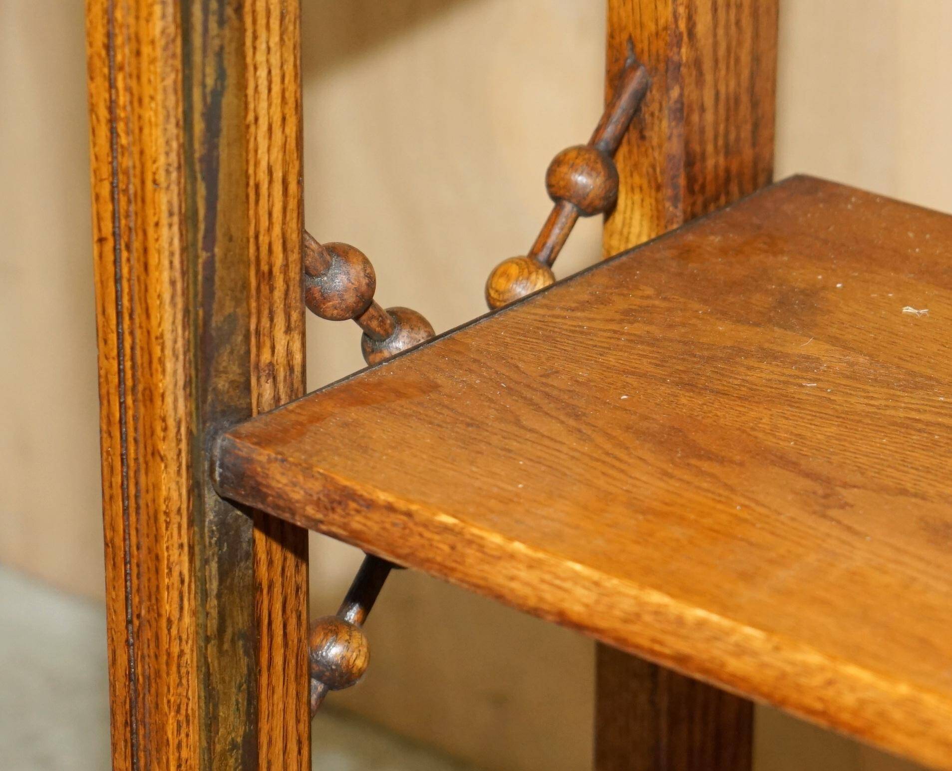 Transformable library table by Boeckh Brothers, circa 1910, restored.