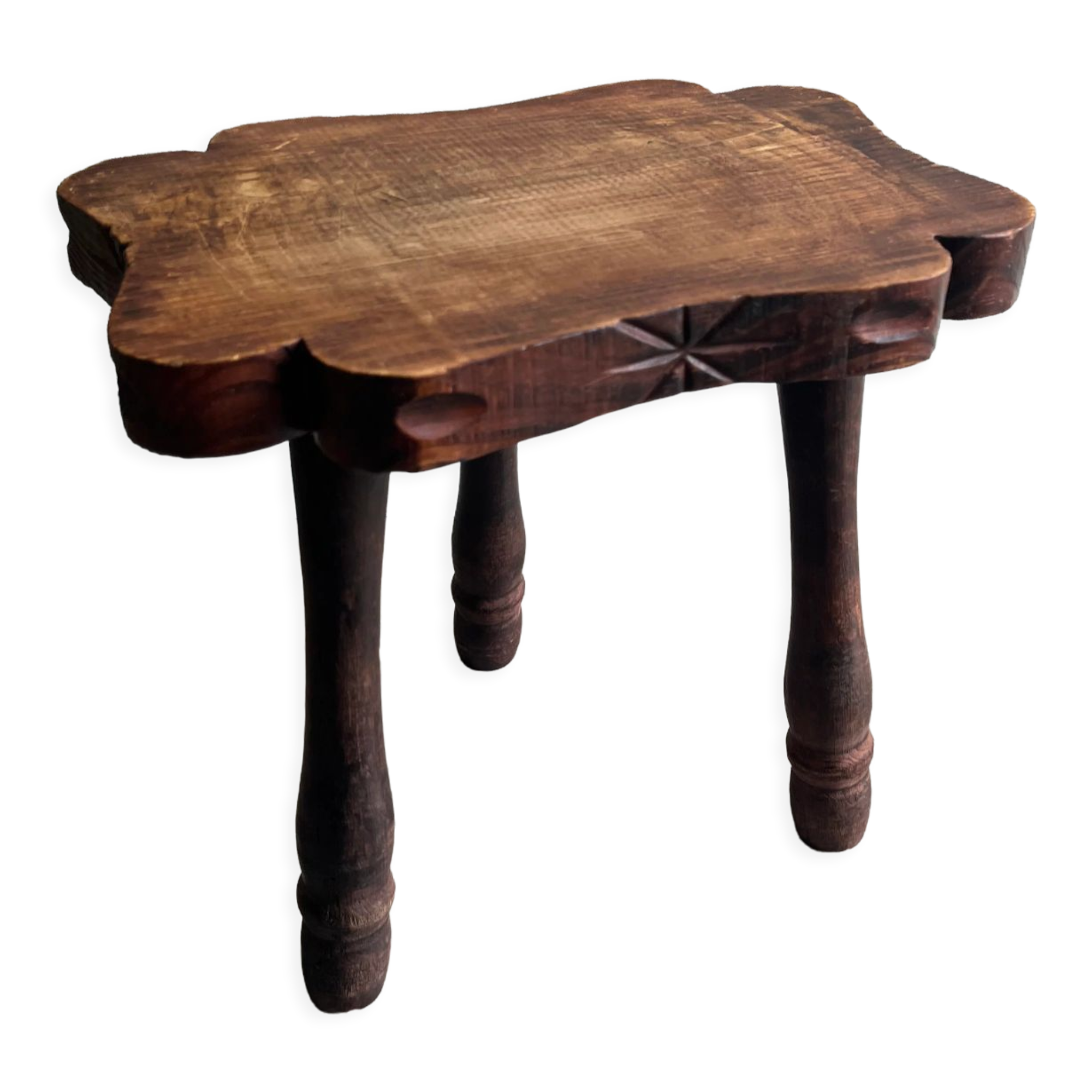 Wooden tripod stool
