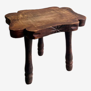 Wooden tripod stool