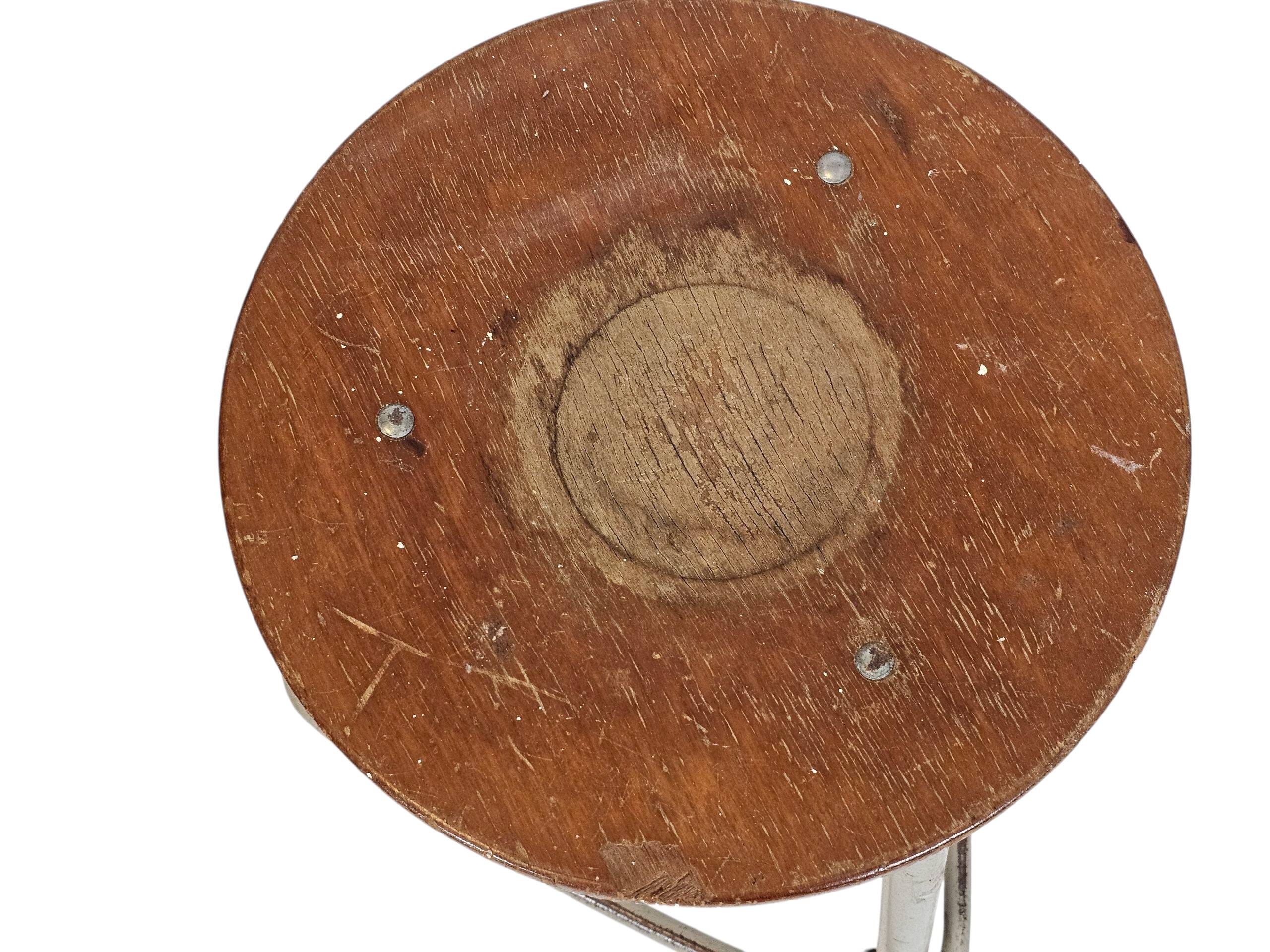 Ahrend De Cirkel - Industrial - Stool - Wood - Metal - 60s