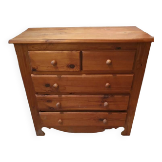 5-drawer chest of drawers in solid wood