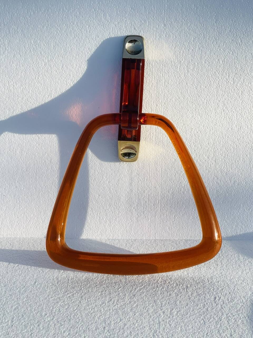 Set of 4 Burnt Orange 1970s Bathroom Accessories