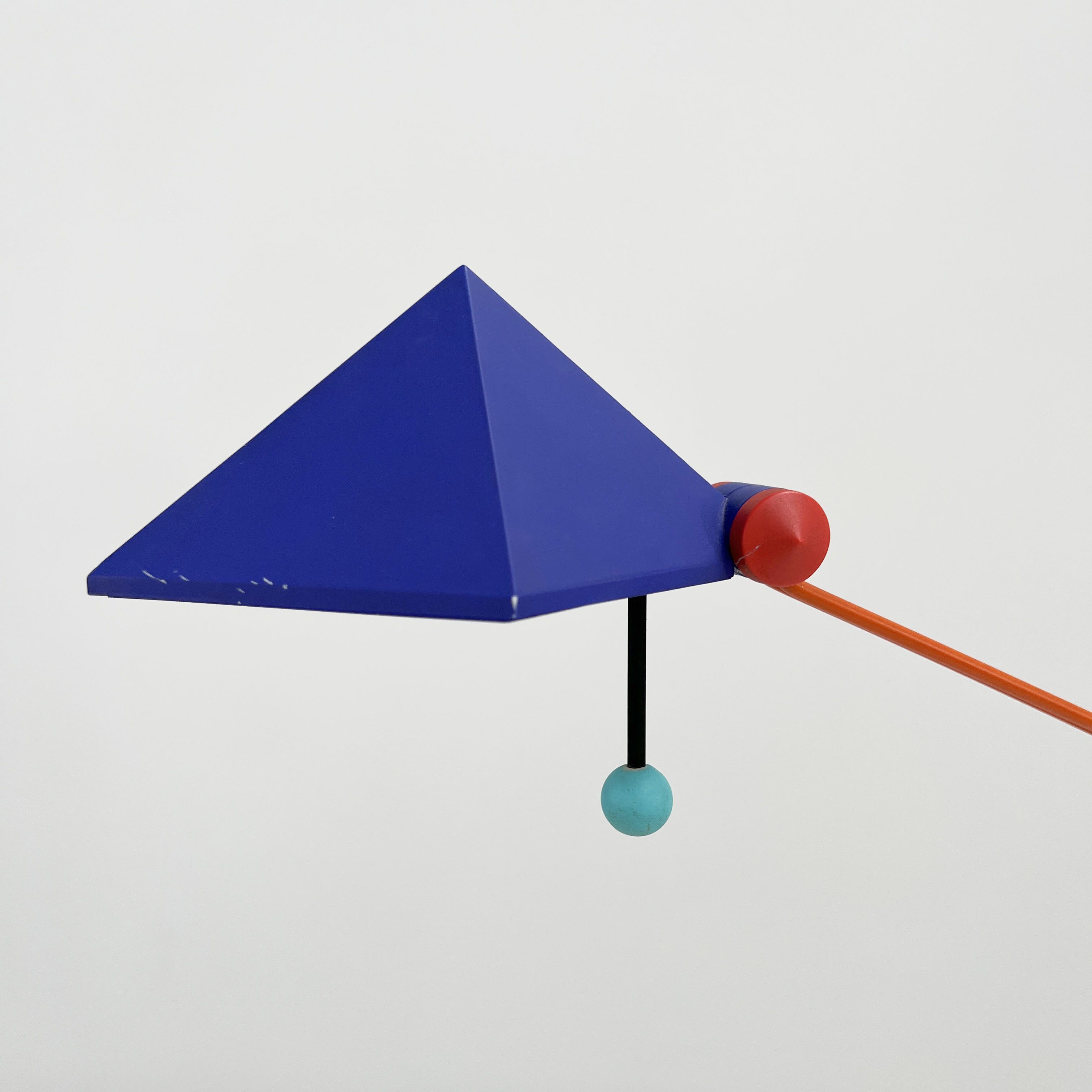 Blue desk lamp by Lungean & Pellmann for Brilliant Leuchten Germany, 1980