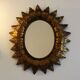 Oval sun mirror, 61x52cm.