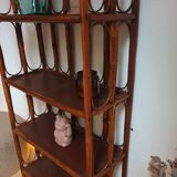 Vintage rattan bookcase