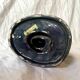 Old Vallauris soliflore vase in pearly black ceramic - female body