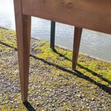 Old rustic farm table made in 1900s in oak - 1m22