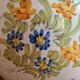Vintage Glazed Earthenware Ewer/Pitcher – Hand-Painted Floral Decoration