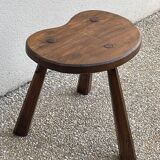 Pair of brutalist tripod stools