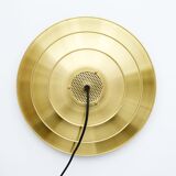 Danish pendant lamp in fully golden brass 60's