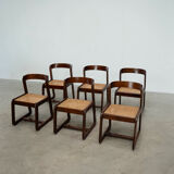 Set of six Italian dining chairs