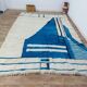 Handmade blue artisanal Moroccan Berber rug 310 X 215 CM