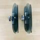 Pair of 70s smoked glass chrome wall lights