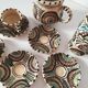 Vintage Moroccan tea set, teapot and 6 cups and saucers