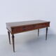 Bureau bas vintage avec 2 tiroirs NF ameublement