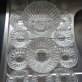 Service 3 salad bowls and Duralex cups