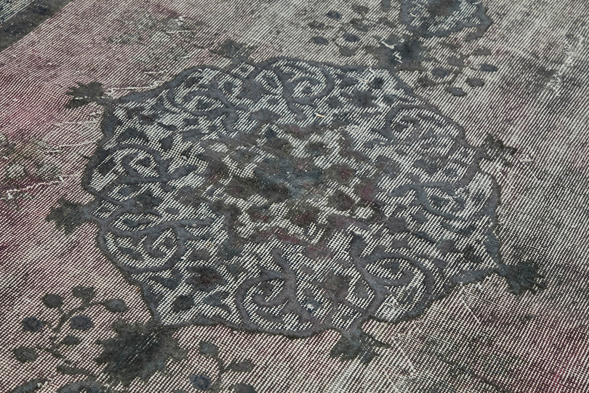 Handmade turkish grey carpet 1970s, 158 cm x 267 cm