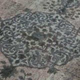 Handmade turkish grey carpet 1970s, 158 cm x 267 cm