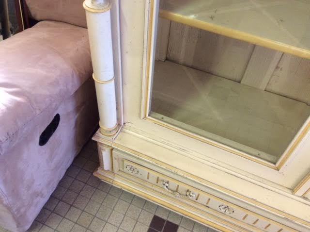 Beige cerused bookcase