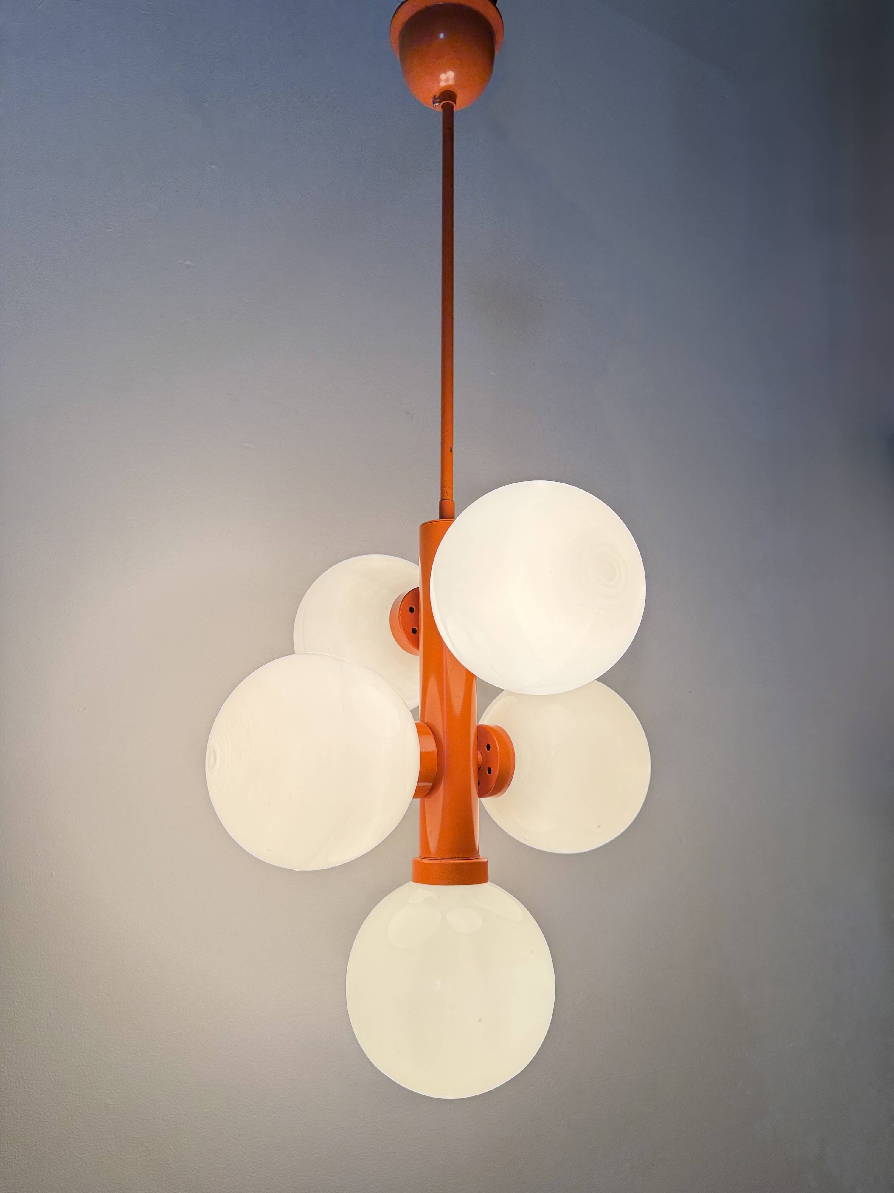 Mid-century atomic sputnik pendant lamp , 1970s