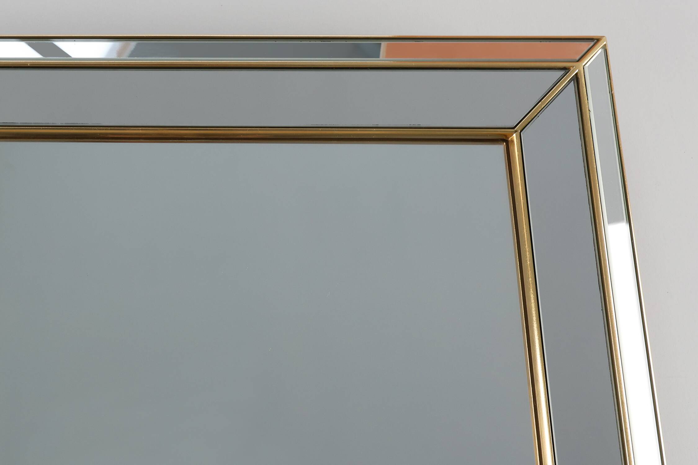 Large Hollywood Regency Deknudt Mirror in Gilt Frame, Belgium, 20th century
