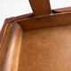 Mid-Century Modern Curved Saddle Leather Footstool Stool Brutalist Ott