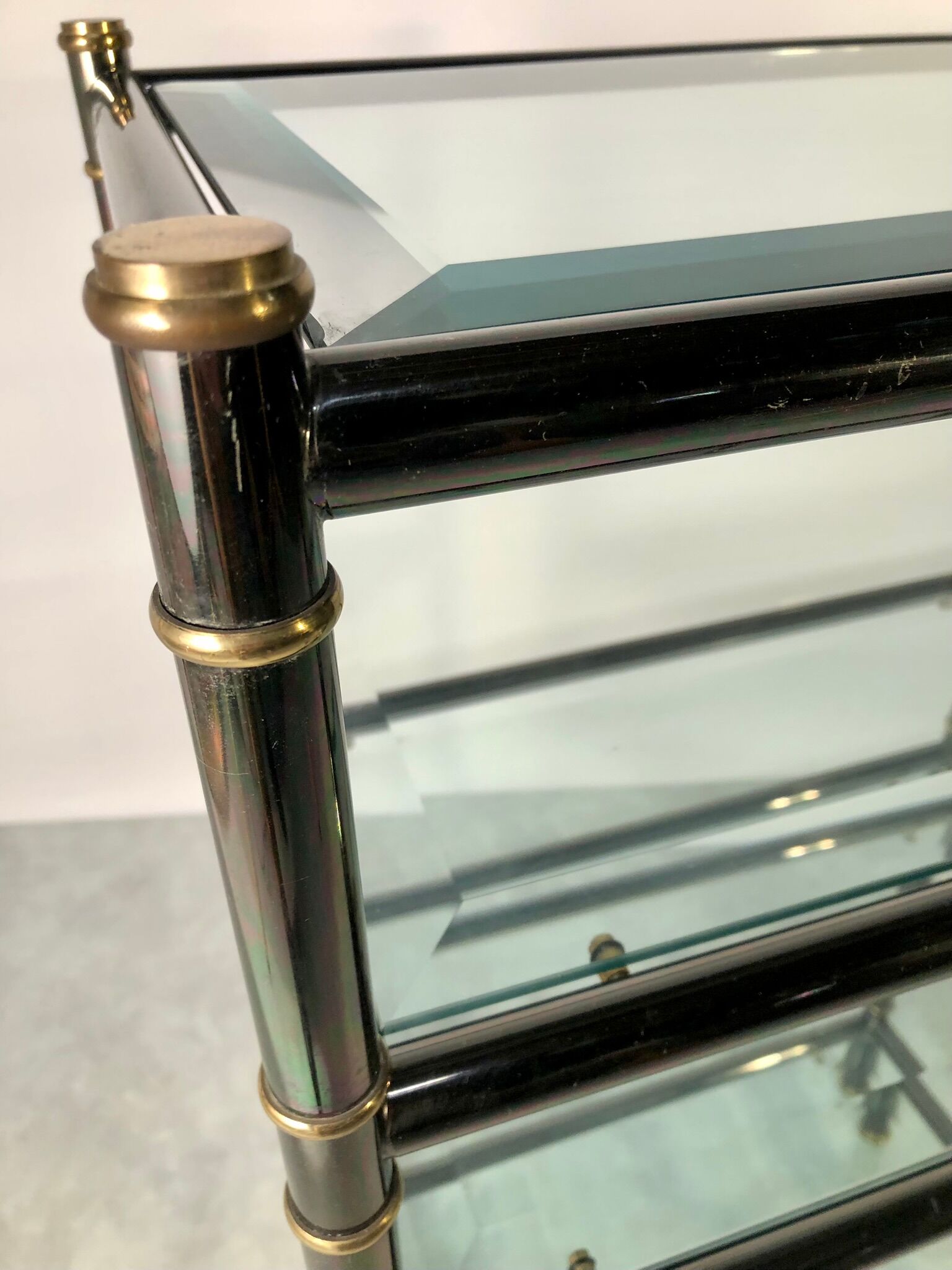 Hollywood Regency glass shelf