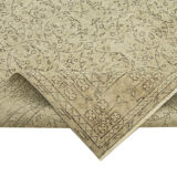 Hand-Knotted Vintage Turkish Beige Rug 203 cm x 309 cm - 38989
