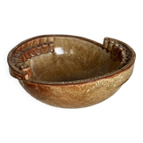 Large vintage ceramic bowl from 1970 in the Vallauris style