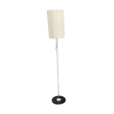 Vintage Floor Lamp in Checkered Milk Glass