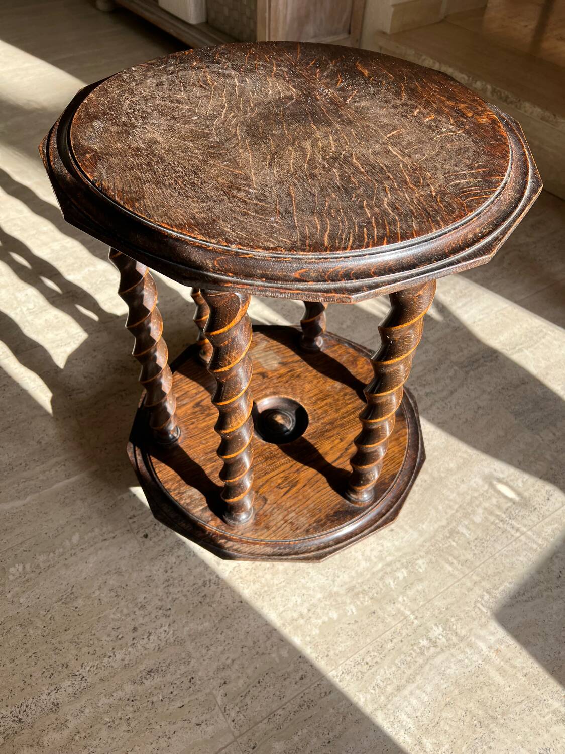 Twisted table in Brutalist style from the 1920s/30s.