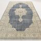 6x10 Soft Blue Pattern Vintage Rug, 193x315 Cm