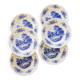 Set of 6 Romantic flat plates from Sarreguemines