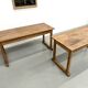 Pair of Vintage Community Tables in Solid Beech