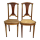 Pair of antique mahogany chairs with caning – Louis XVI style