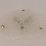 round glass ice Murano ceiling lights by Hillebrand, Germany, 1970s