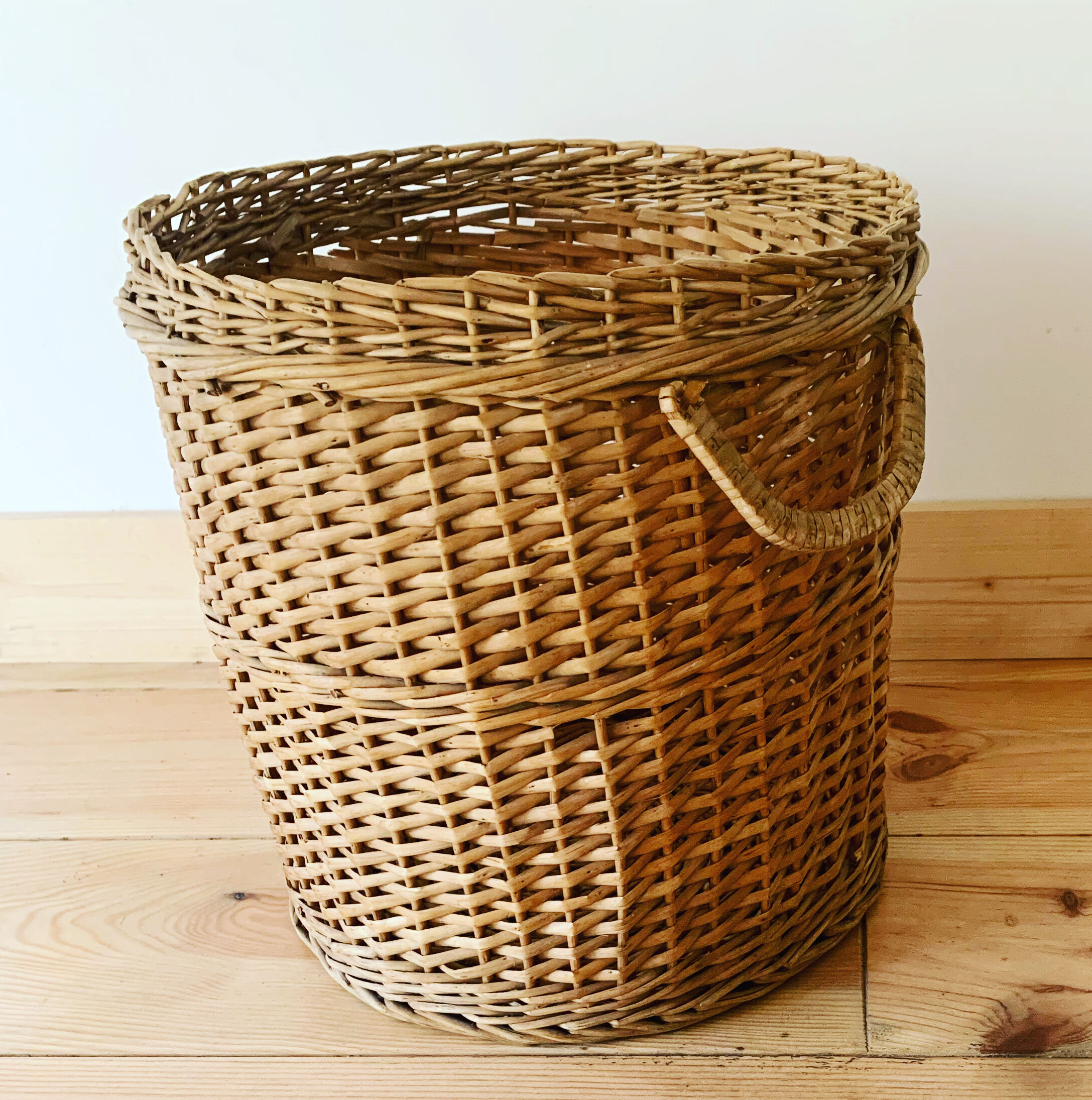 Vintage wicker pot cover