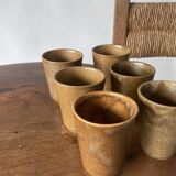 Suite of 6 sandstone glasses