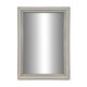 Grand miroir rectangulaire à cadre en bois laqué blanc