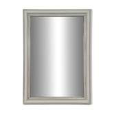 Grand miroir rectangulaire à cadre en bois laqué blanc