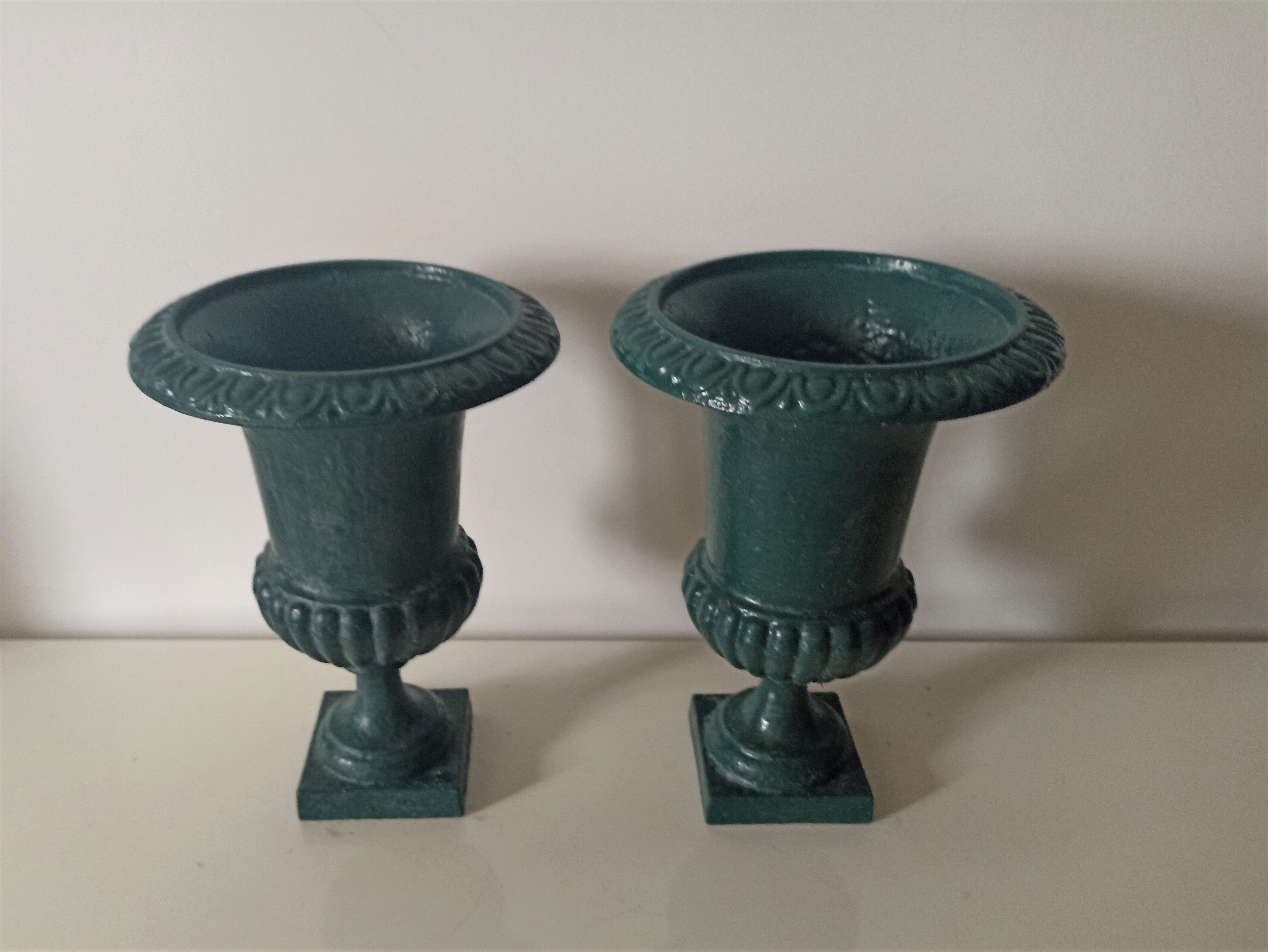 Paire de médicis verts 22,5 cm