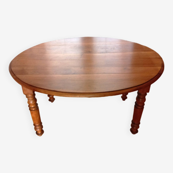 Table Ovale Noyer Massif Louis Philippe