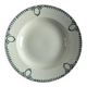 Céranord Saint Amand deep plate with green crown decoration.