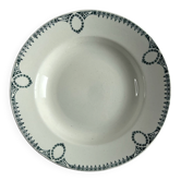 Céranord Saint Amand deep plate with green crown decoration.