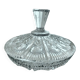 Bonbonnière en Verre Taillé / Cristal Décor Végétal Géométrique