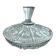 Bonbonnière en Verre Taillé / Cristal Décor Végétal Géométrique