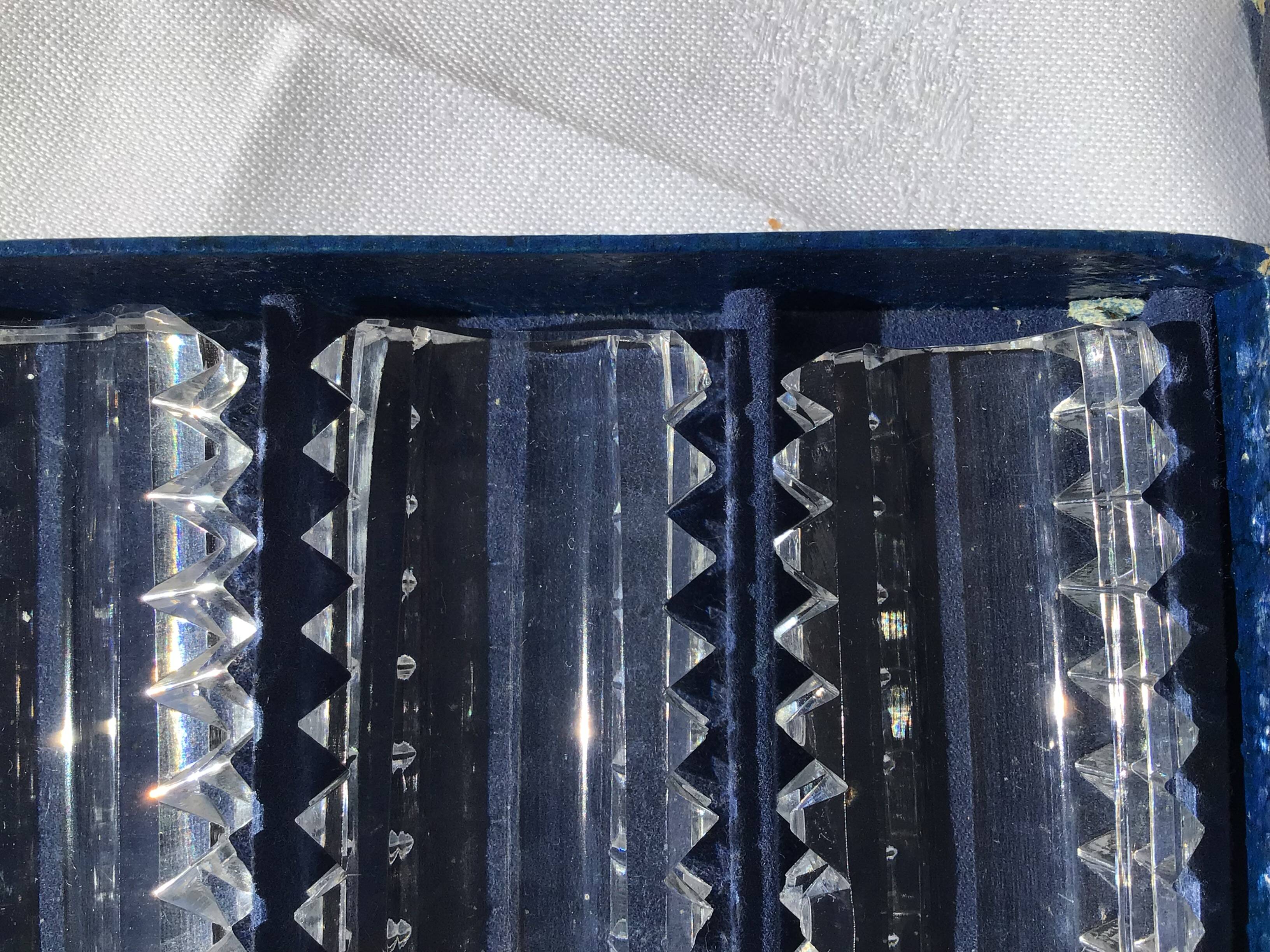 Saint Louis crystal knife holder with diamond tips x12